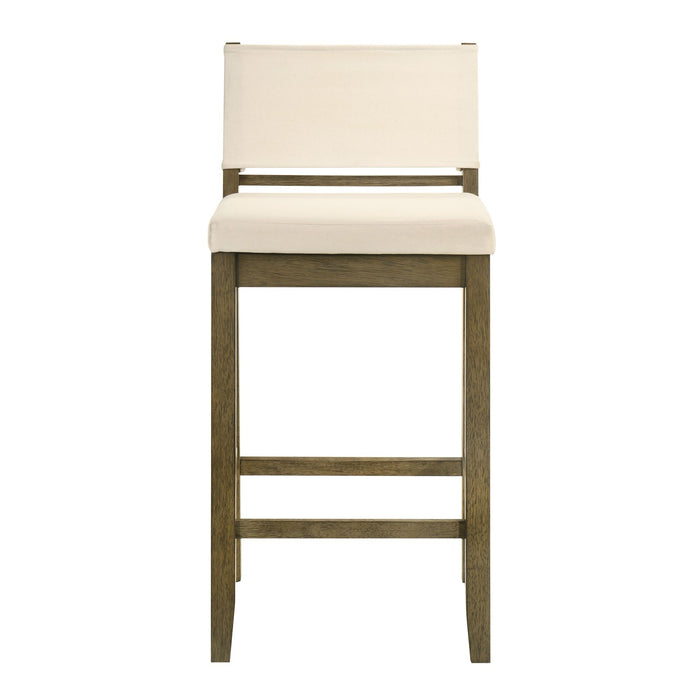 Yaneli - Contemporary Natural Wood Bar Height Kitchen Bar Stool