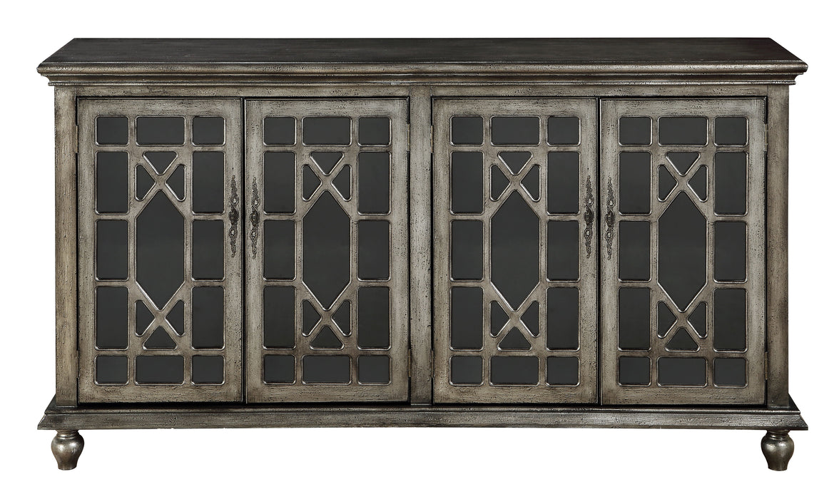 Galena - Four Door Credenza - DeVille Texture Metallic