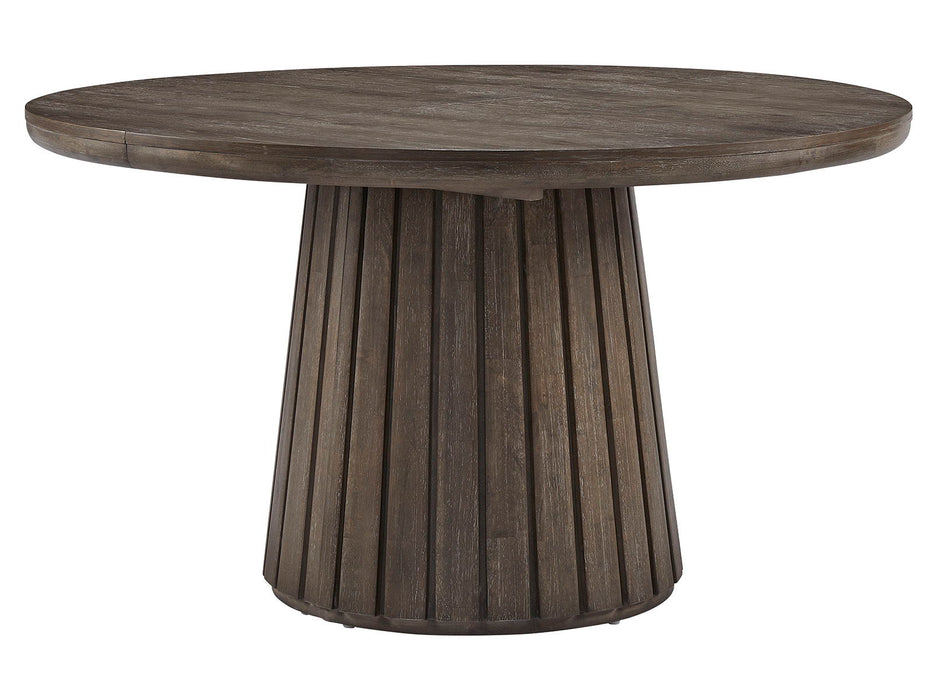 Kavanaugh - Round Dining Table - Weathered Kona Brown