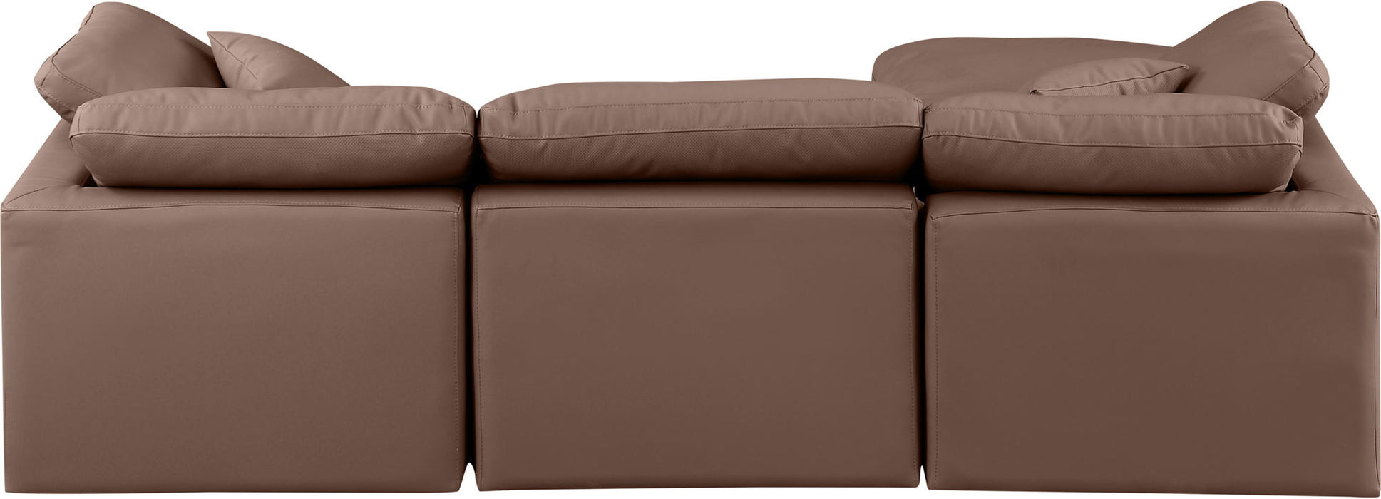 Indulge - Faux Leather 4 Piece Modular Sectional With Chaise