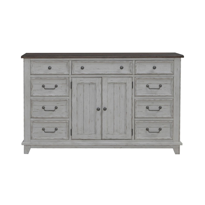 River Place - 2 Door 9 Drawer Dresser - White