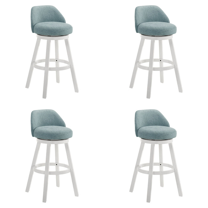 Erika - Modern Transitional Swivel Wood Bar Height Kitchen Bar Stool