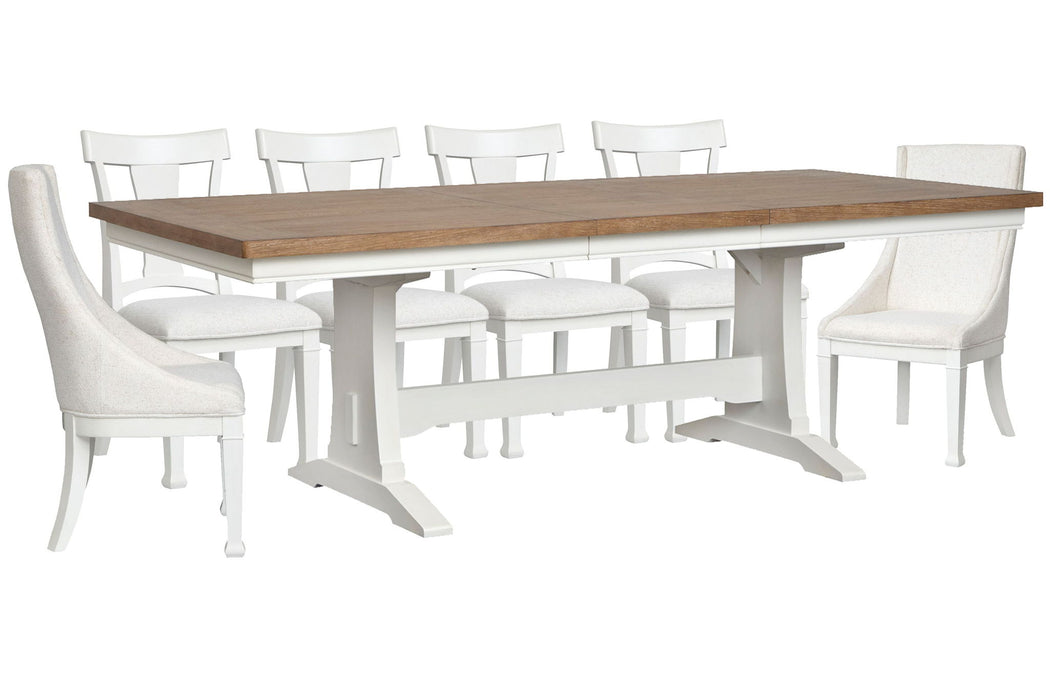 Kingston - Extendable Trestle Dining Table Set