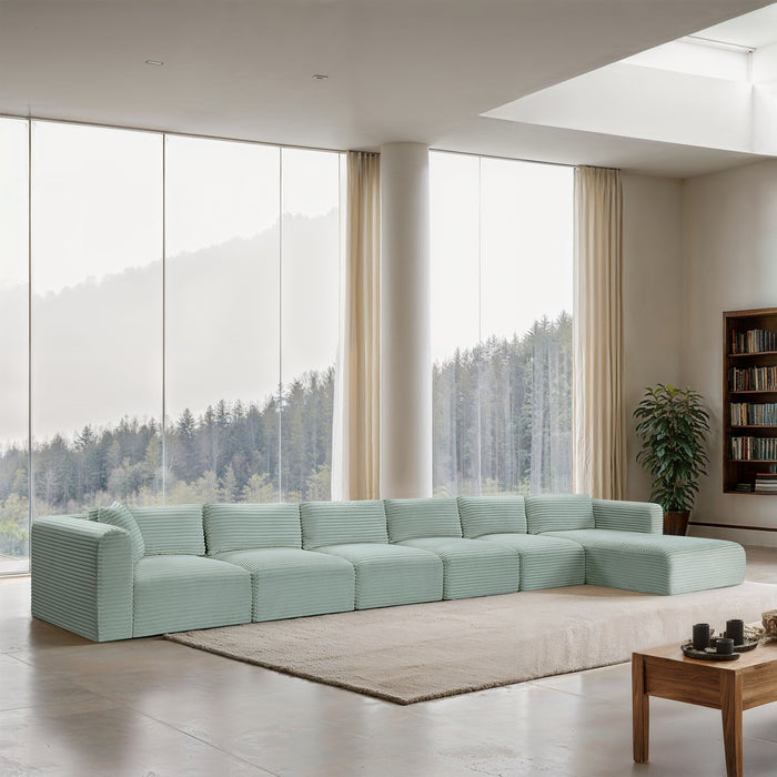 Shaggy - 6 Piece Modular Sectional With Chaise