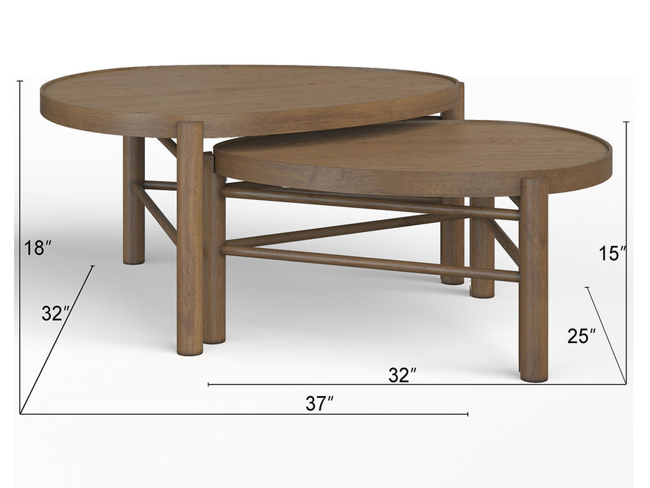 Hadleigh Brown - Nesting Cocktail Table Set