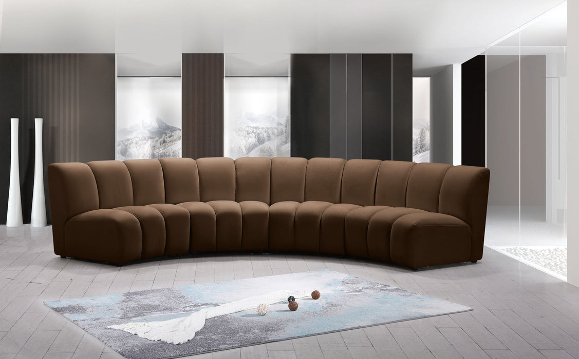 Infinity - 4 Piece Velvet Modular Sectional