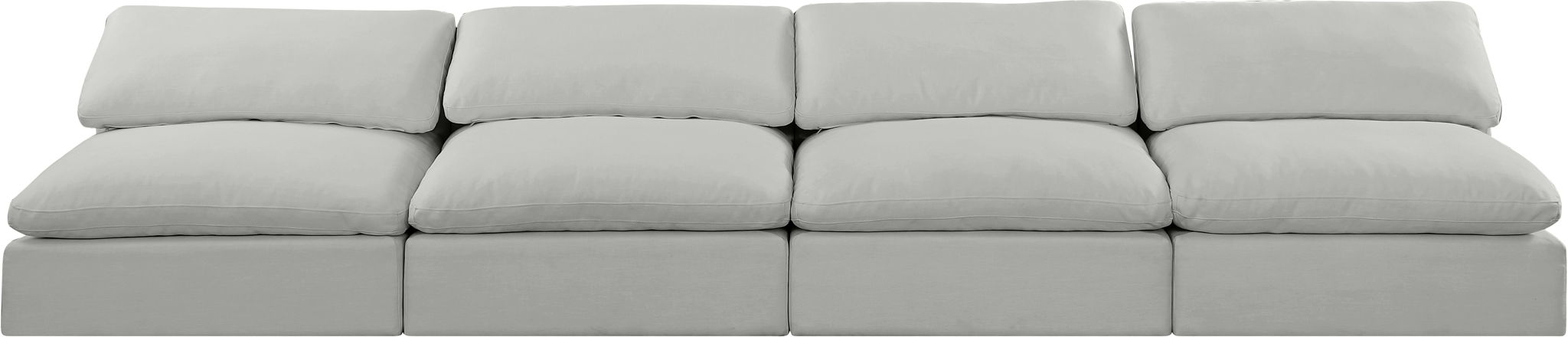 Comfy - Linen Modular Armless Sofa 4 Seats