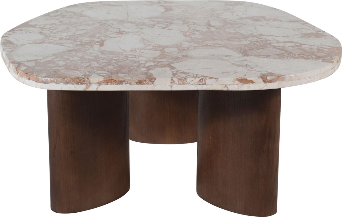 Puglia - Marble Top And Oak Wood Base Table