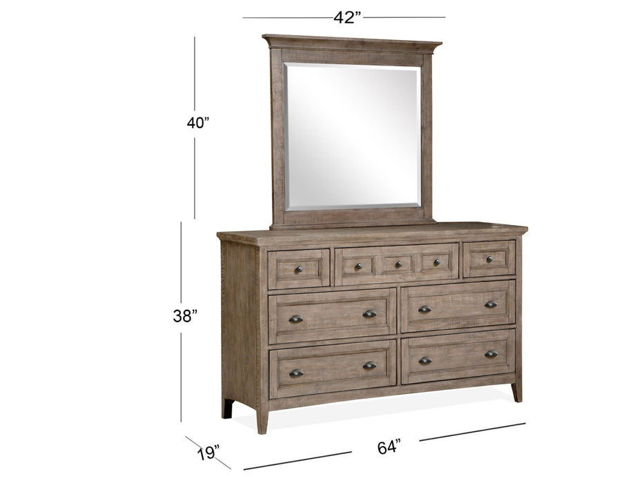 Paxton Place - Wood Landscape Mirror - Dove Tail Gray