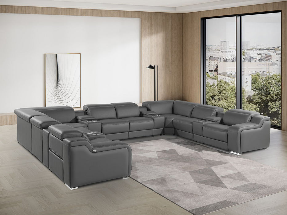 1116 - 12-Piece U-Shaped Sectional Sofa In With 4 Power Recliners & Power Headrests