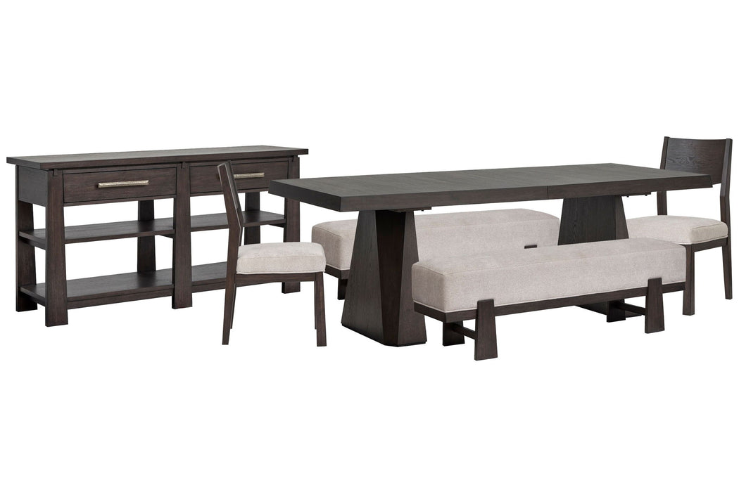 Tauren - Double Pedestal Dining Table Set