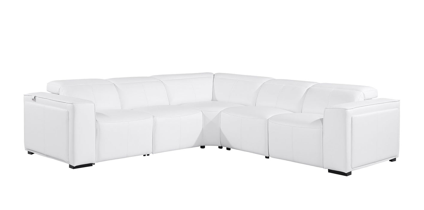 1224 - 5-Piece L-Shaped Sectional Sofa In With 3 Power Recliners & Power Headrests