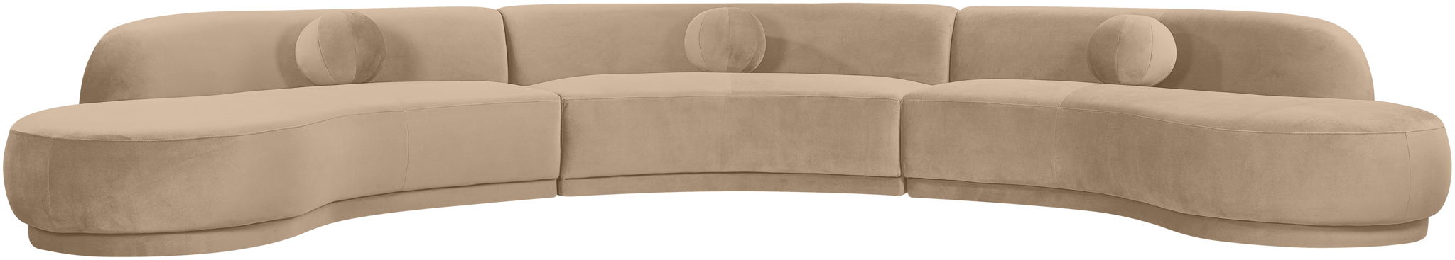 Avra - 177.5" Velvet Performance Fabric Upholstered Sectional