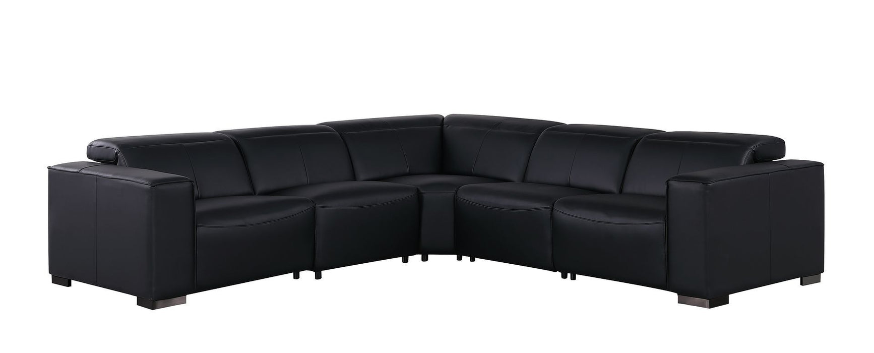 1208 - Leather Reclining Set (Sofa & Loveseat With 4 Power Recliners)
