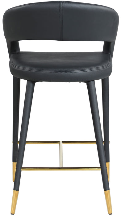 Destiny - Stool - Black- Faux Leather