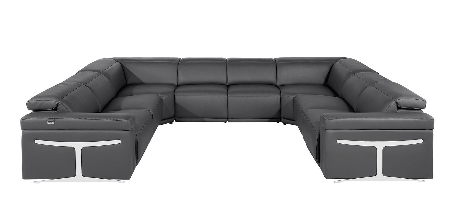 1126 - 8-Piece U-Shaped Sectional Sofa In With 4 Power Recliners & Power Headrests