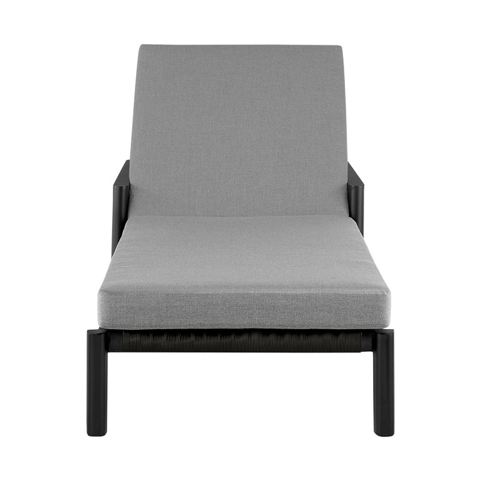 Cayman - Outdoor Patio Adjustable Chaise Lounge Chair With Cushions - Gray