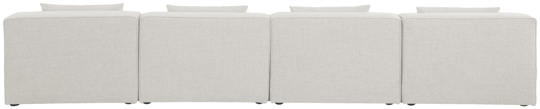 Cube - Linen Modular 4 Seat Armless Sofa