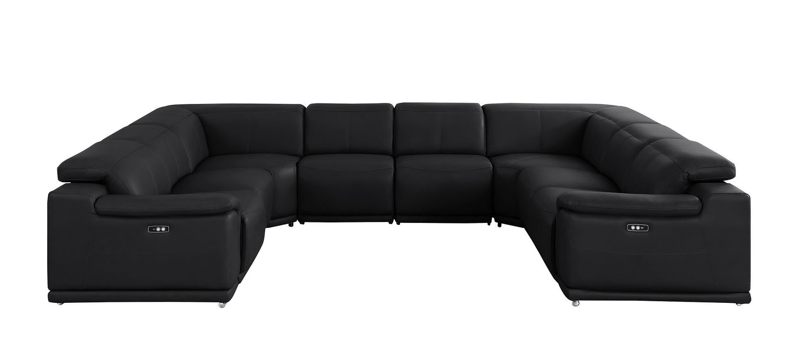2679 - 8-Piece U-Shaped Power Reclining Sectional In Genuine Leather (4 Recliners)