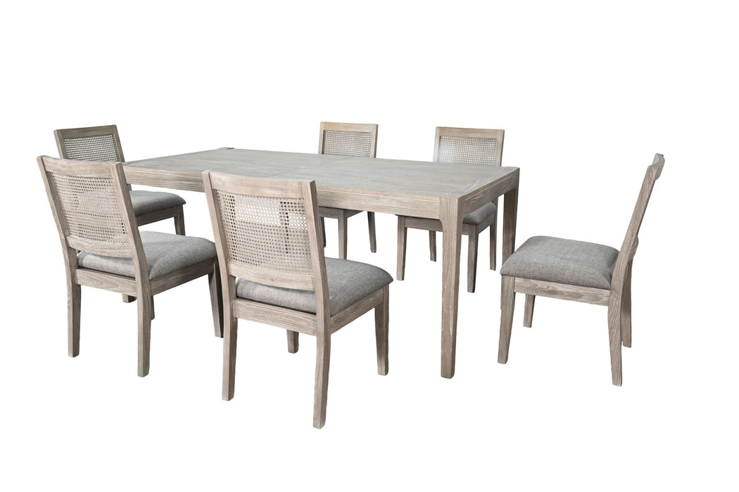 Modern - Blair 7 Piece Side Chair Dining Set - Wheat