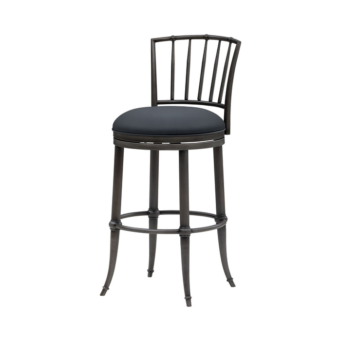Vince - Commercial Grade Steel Frame Faux Leather Upholstered Swivel Bar Height Barstool