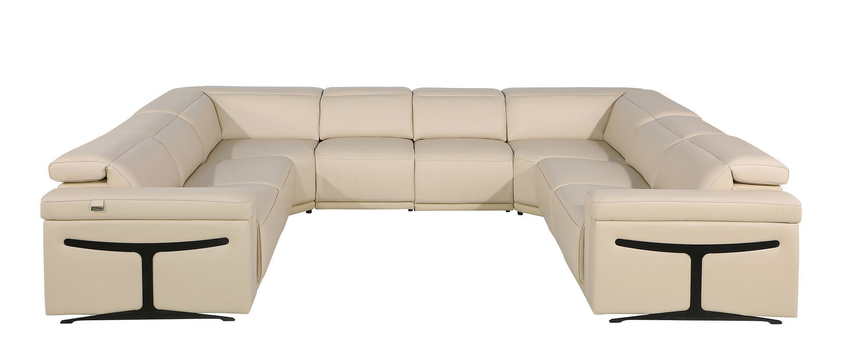1126 - 8-Piece U-Shaped Sectional Sofa In With 4 Power Recliners & Power Headrests