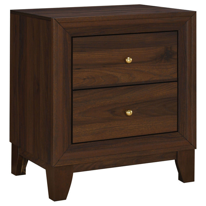 Welsley - 2-Drawer Nightstand Bedside Table - Walnut