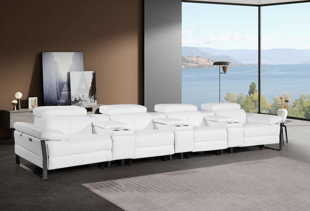 1246 - Modular Power Triple Reclining Triple Console Sofa With Power Reclining Headrests