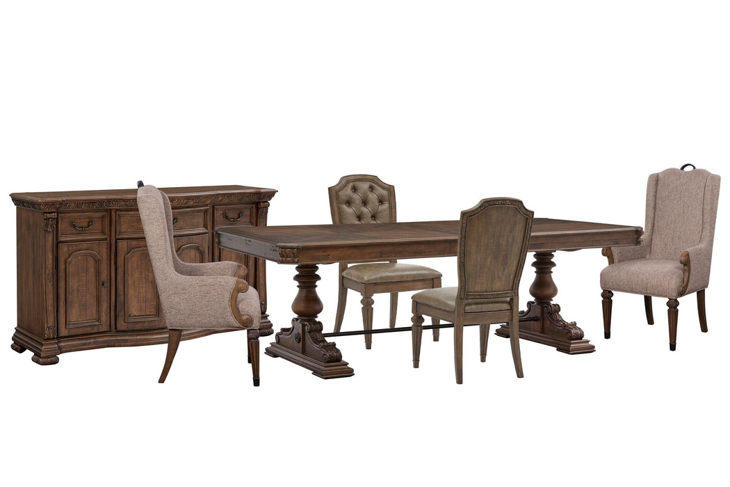 Durango - Extendable Trestle Dining Table Set