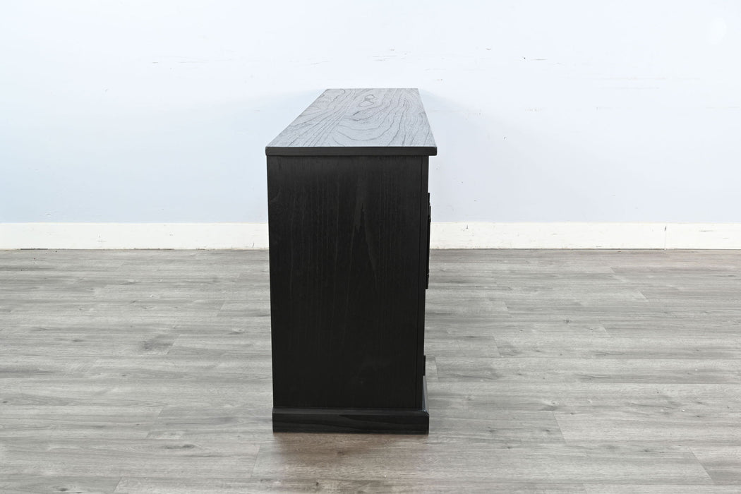 Elena - Modern Wood Display Cabinet With Arched Glass Doors