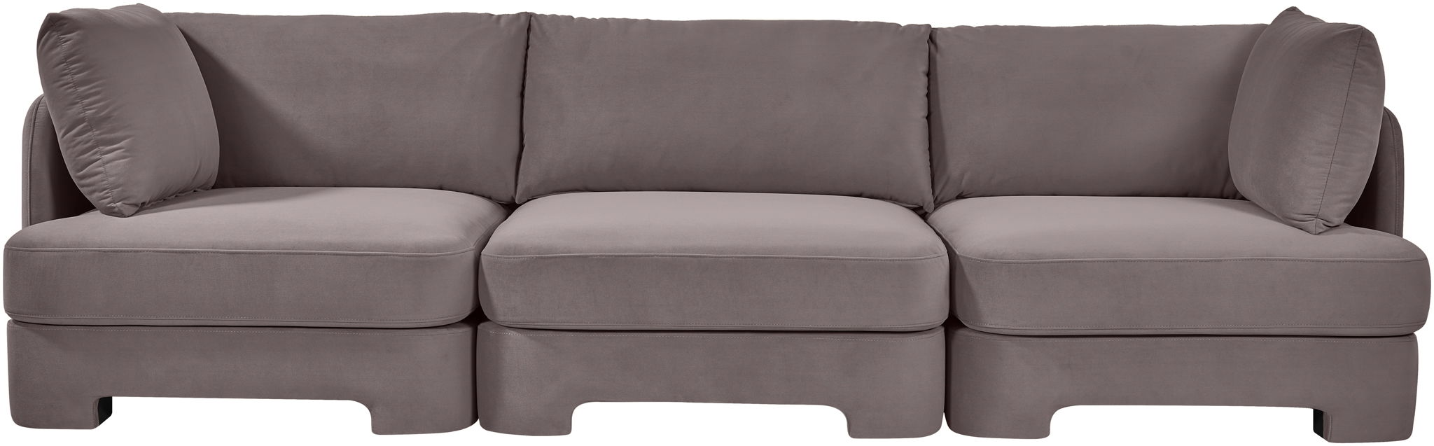 Hammond - Velvet Performance Fabric Upholstered 3 Piece Sofa