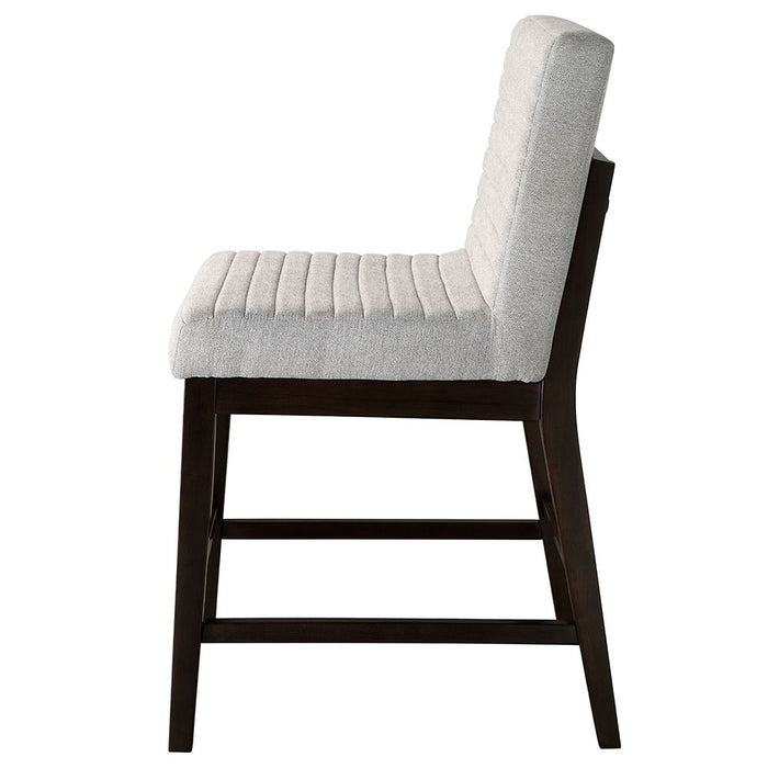 Edwyn - Counter Height Chair (Set of 2) - Gray Linen & Espresso
