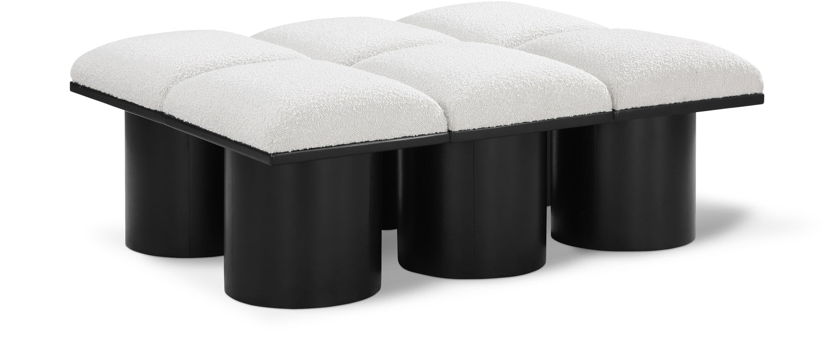 Pavilion - 6 Piece Modular Bench With Black Base