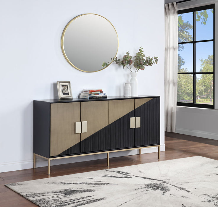 Phoenix - Four Door Credenza - Midnight Hour / Champagne