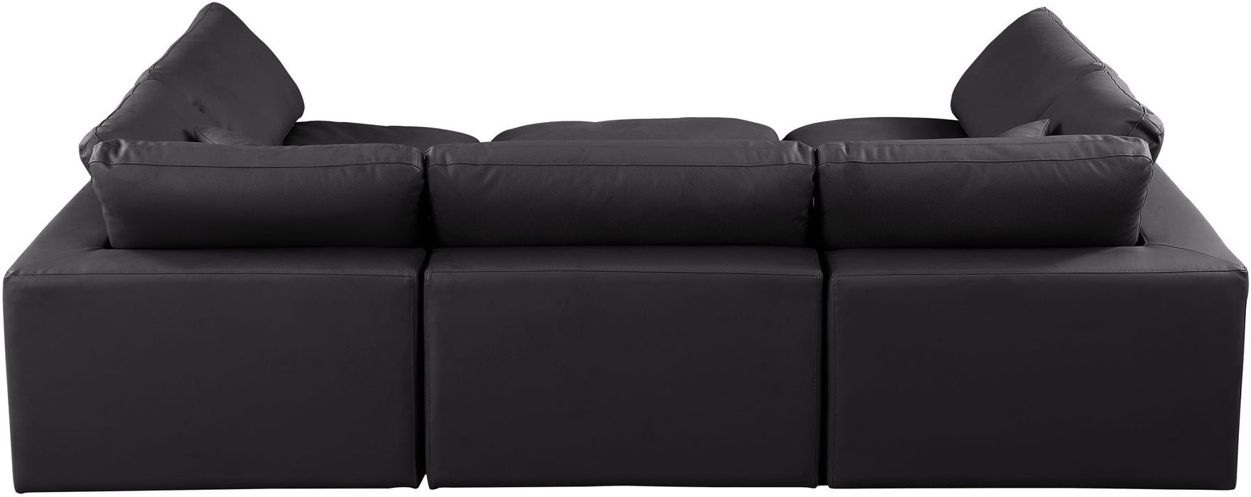 Comfy - 6 Piece Faux Leather Sectional