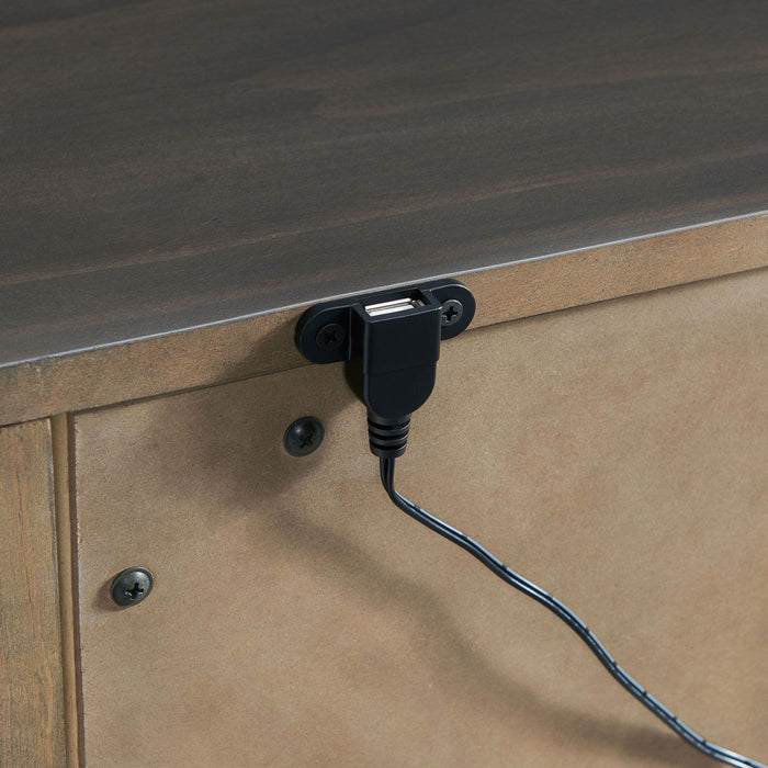 Alaina - Nightstand With USB Plug - Walnut