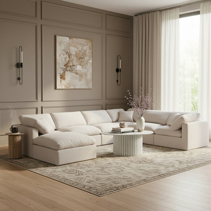 Indulge - Linen 7 Piece Modular Sectional