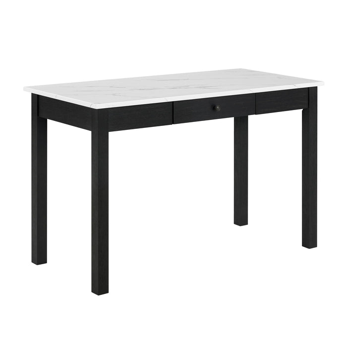 Rylee - Faux Marble Desk - Black / White