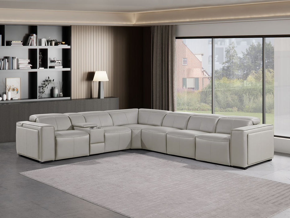1224 - 7-Piece L-Shaped Sectional Sofa In With 3 Power Recliners & Power Headrests