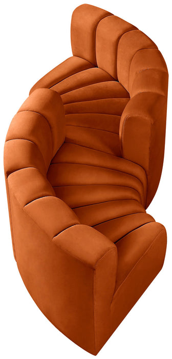 Arc - Velvet 4 Piece Curved Modular Sofa