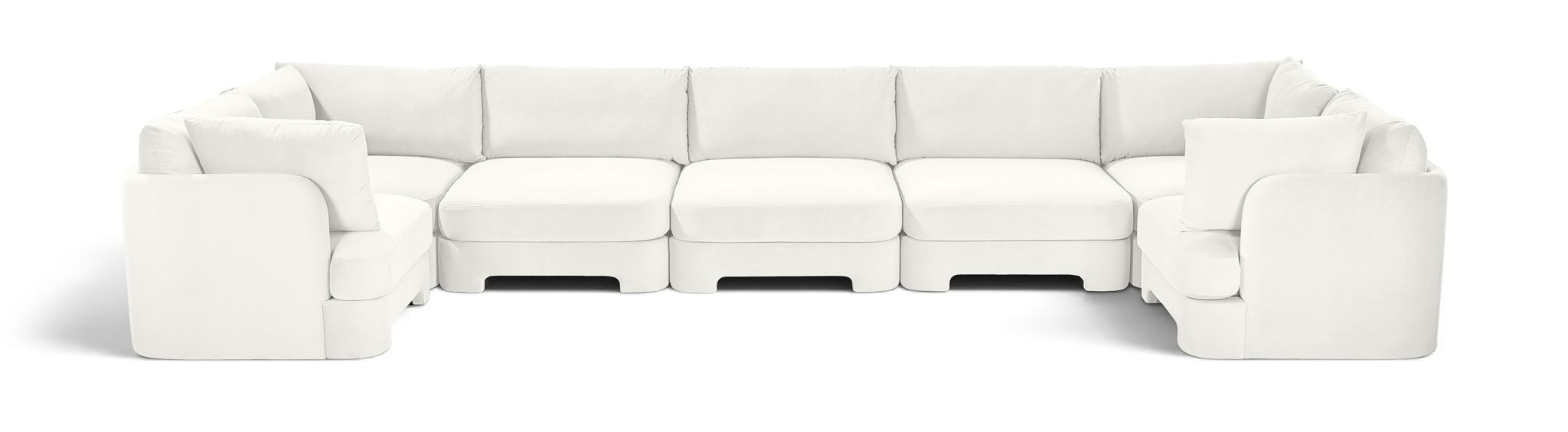 Hammond - Velvet Performance Fabric Upholstered 7 Piece U-Shaped Sectional
