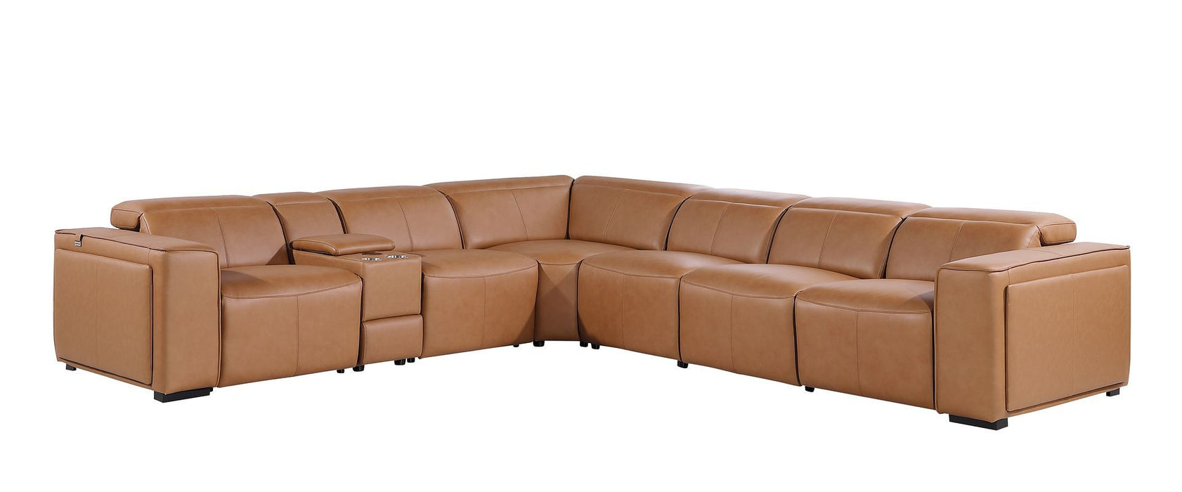 1224 - 7-Piece L-Shaped Sectional Sofa In With 3 Power Recliners & Power Headrests