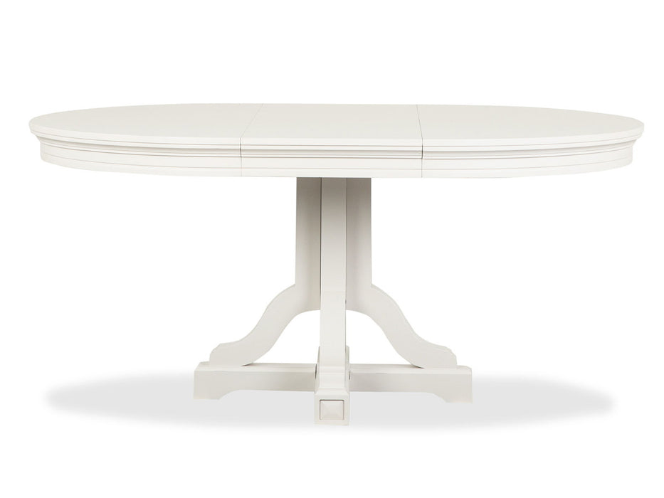 Willowbrook - Extendable 48" Round Dining Table - Egg Shell White