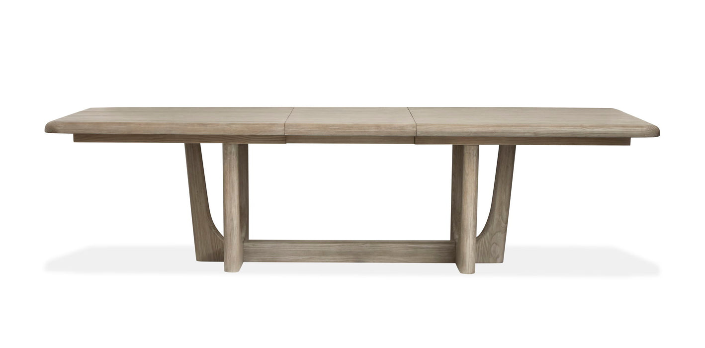 Braelyn - Extendable Trestle Dining Table - Dorian Gray