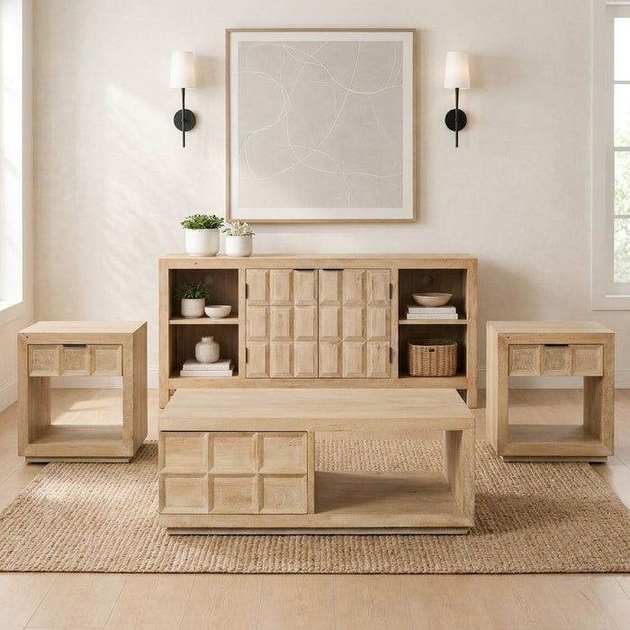 Laguna - 64" Console - Bleached Natural