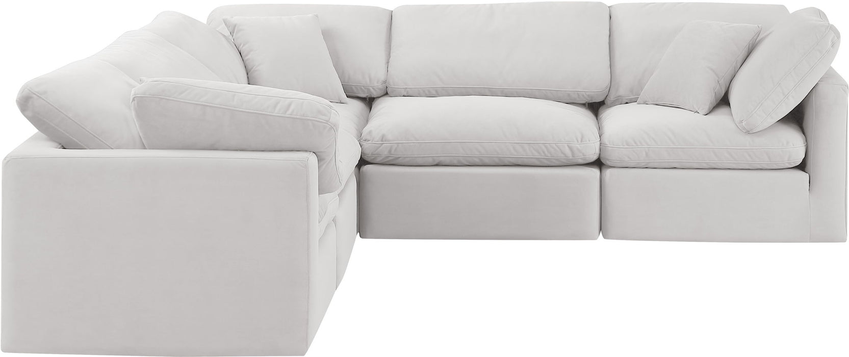 Indulge - Velvet 5 Piece Modular Corner Sectional