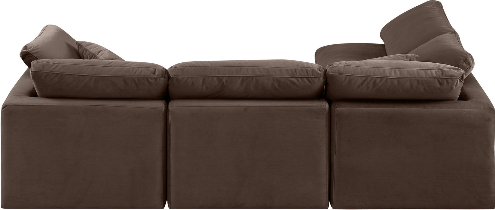 Indulge - Velvet 4 Piece Modular Sectional