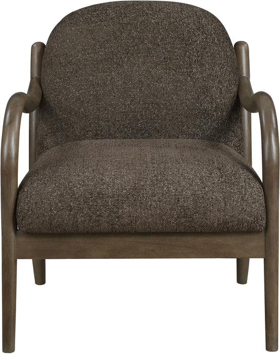 Helmsley - Performance Fabric Upholstered Accent Chair - Brown Frame