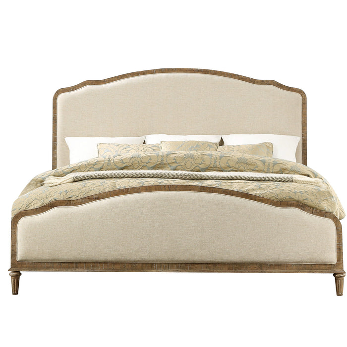 Interlude - Queen Upholstered Bed - Sandstone Buff