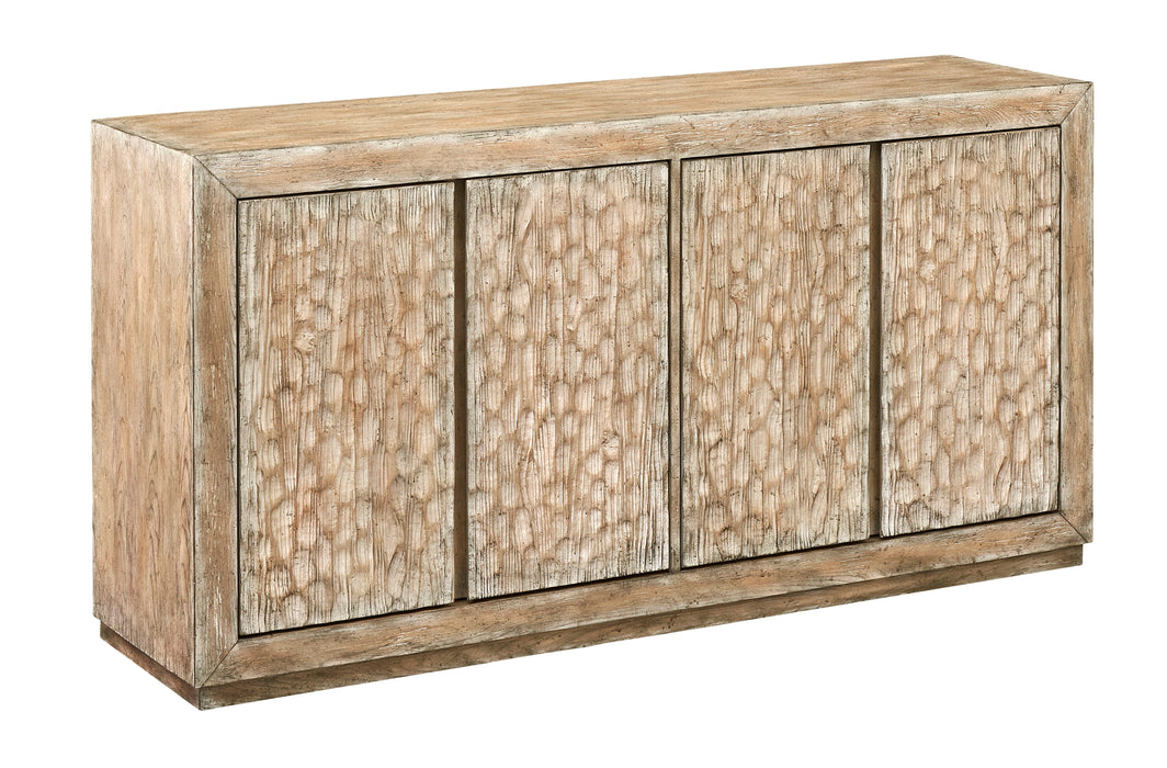 Galena - Four Door Credenza - Whitewash Natural